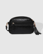 Load image into Gallery viewer, Louenhide Jacinta Woven Crossbody Bag Black
