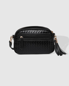 Louenhide Jacinta Woven Crossbody Bag Black