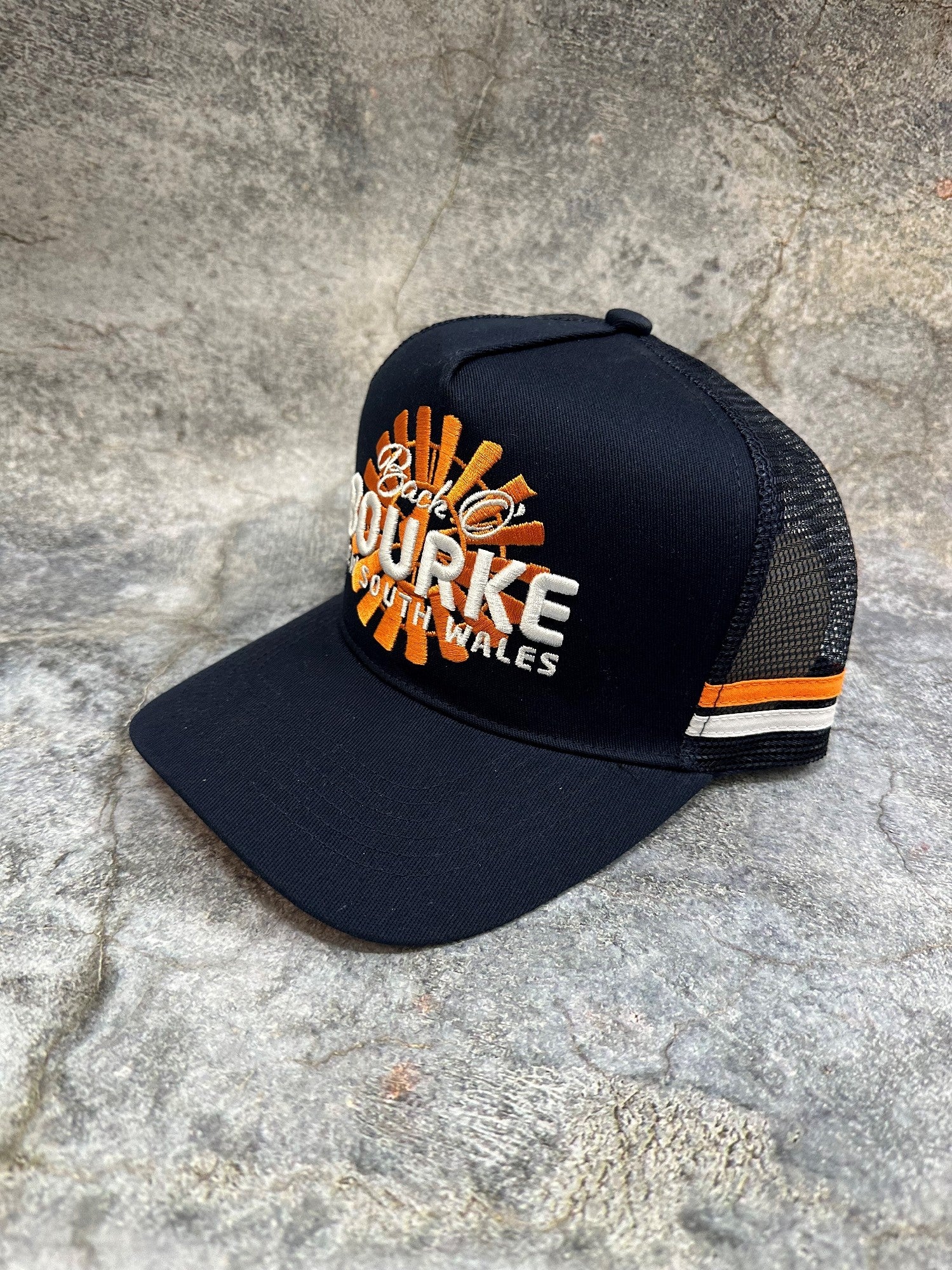 Trucker Cap Bourke Nsw - Navy/orange/white