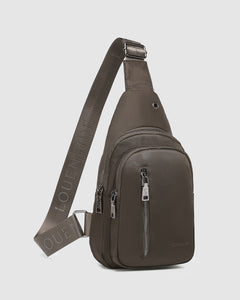 Louenhide Boyd Nylon Sling Bag Chocolate