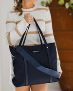 Load image into Gallery viewer, Louenhide Nora Nylon Tote Bag Navy
