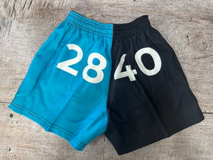 Bourke Rugby Shorts Kids - Splash & Mockies Aqua [sz:2]