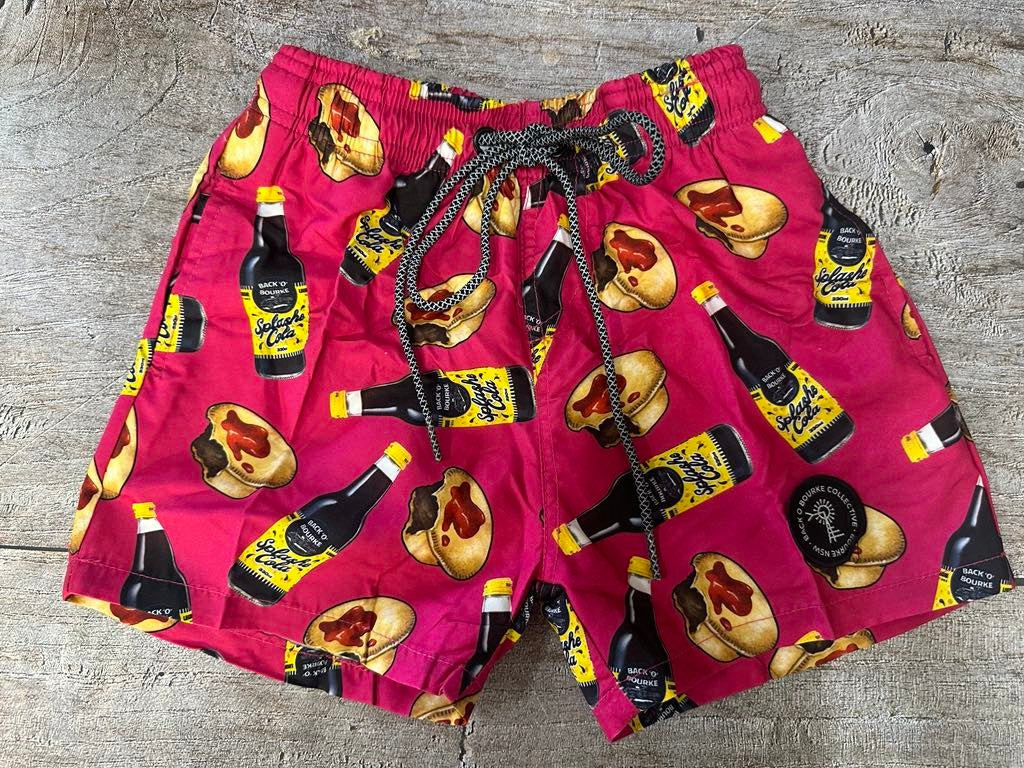 Bourke Swim Shorts Kids - Splashe & Pies Pink [sz:2]