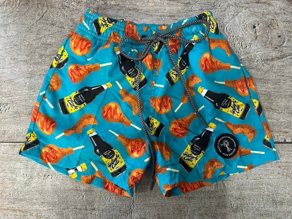 Bourke Swim Shorts Kids - Splash & Mockies Aqua [sz:2]