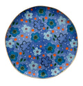 Carla Dinnage Foxy Flower Blue Plate Set 4