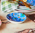 Carla Dinnage Foxy Flower Blue Trinket Bowl