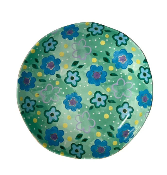 Carla Dinnage Foxy Flower Green Salad Bowl