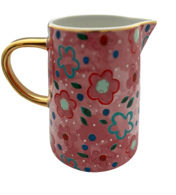 Carla Dinnage Foxy Flower Pink Jug