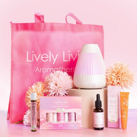 Lively Living Glow Girl Essentials + Diffuser Bundle
