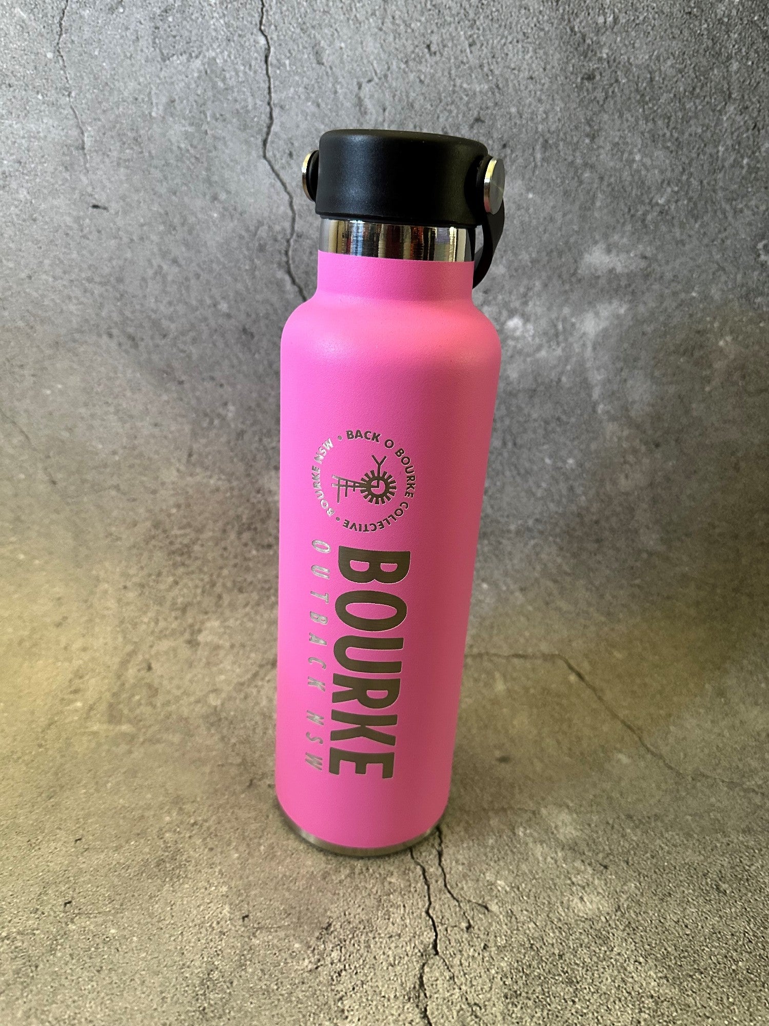 Bourke Flask With Handle 600ml S/steel [clr:pink]