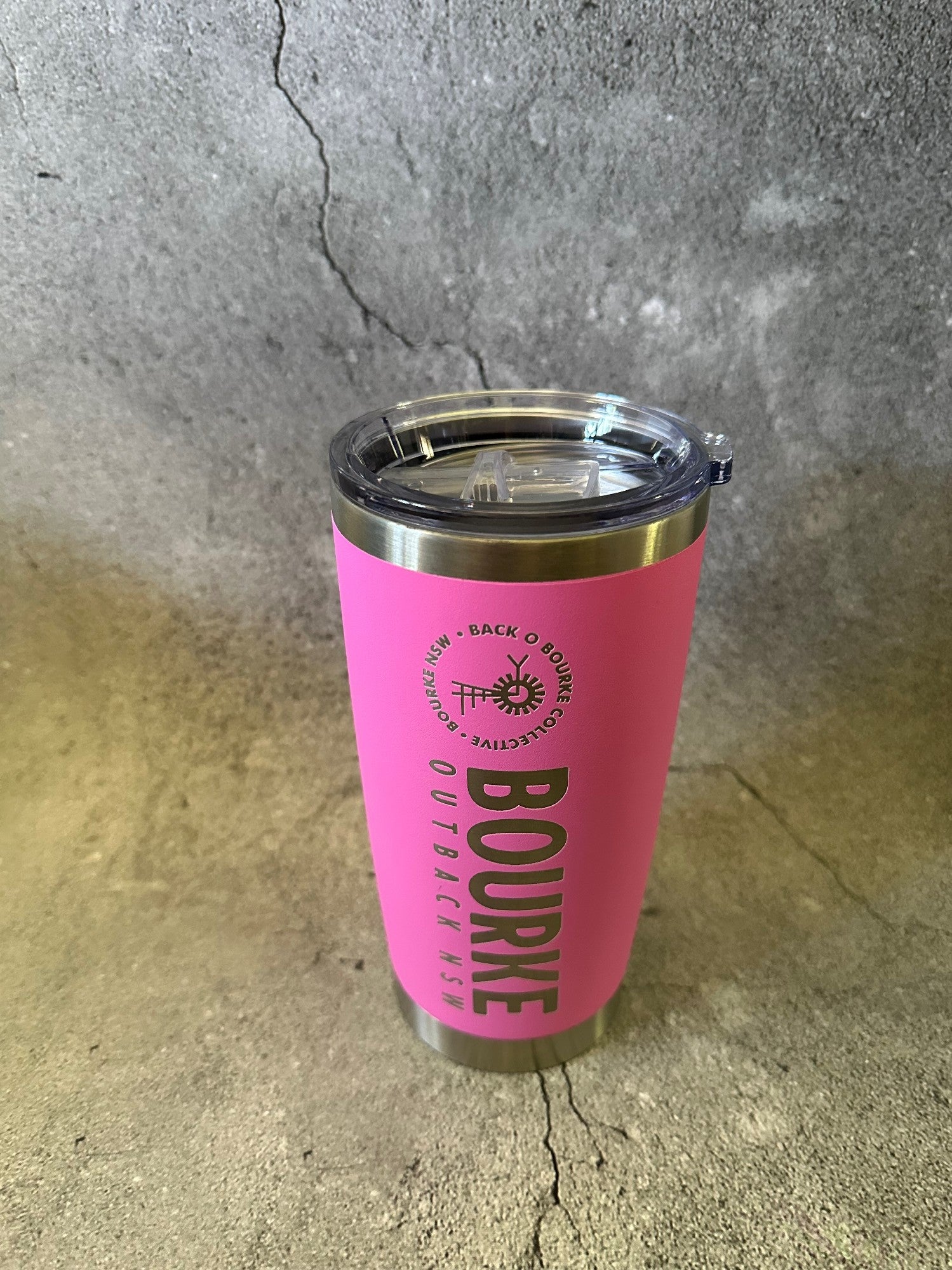 Bourke Coffee Sipper 600ml Conical S/steel [clr:pink]