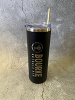 Load image into Gallery viewer, Bourke Skinny Sipper With Straw 600ml S/steel [clr:black]
