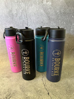 Load image into Gallery viewer, Bourke Bottle Flip Straw With Handle 650ml S/steel [clr:black]
