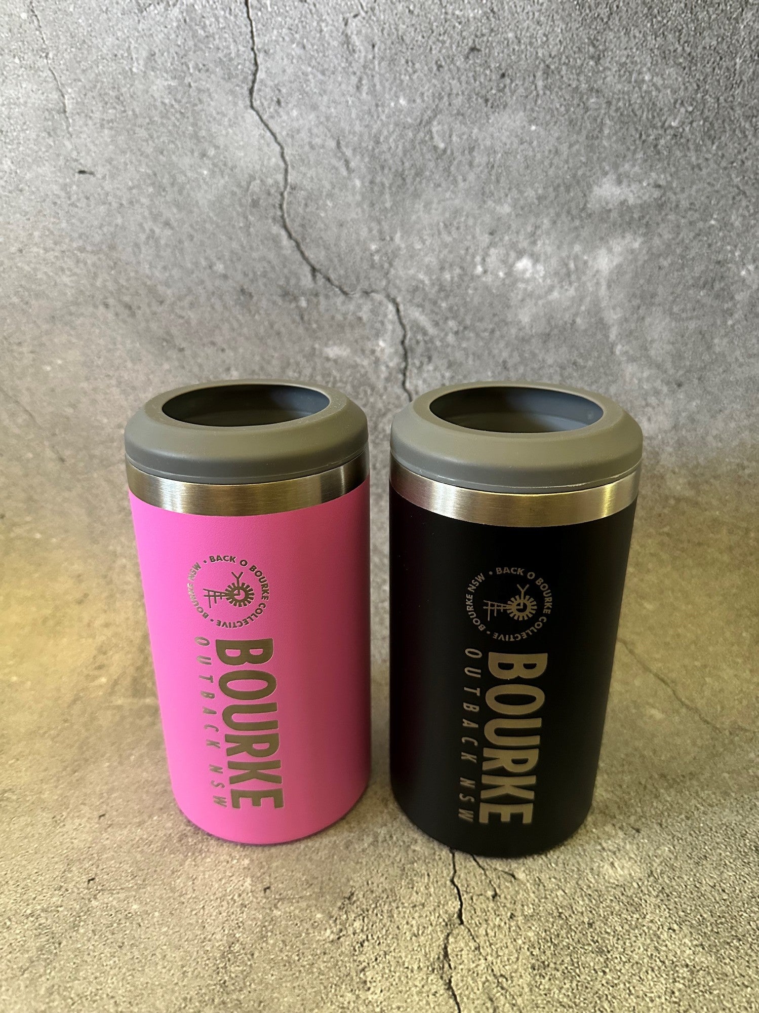 Bourke 3 In 1 Cooler Can/stubby Combo S/steel [clr:black]