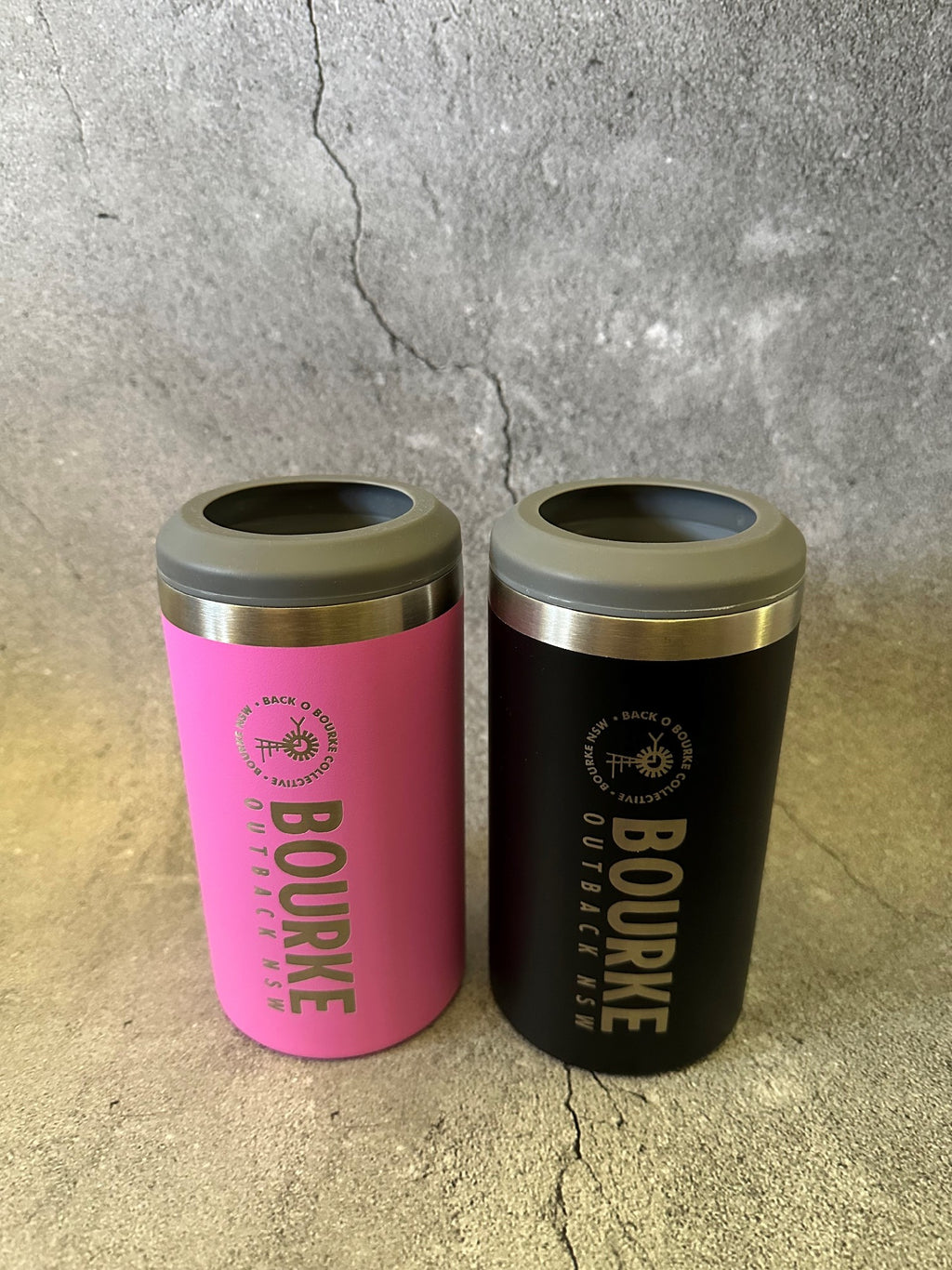 Bourke 3 In 1 Cooler Can/stubby Combo S/steel [clr:black]