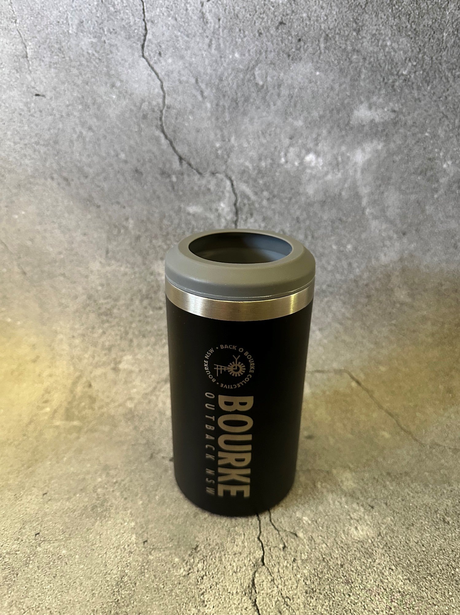 Bourke 3 In 1 Cooler Can/stubby Combo S/steel [clr:black]