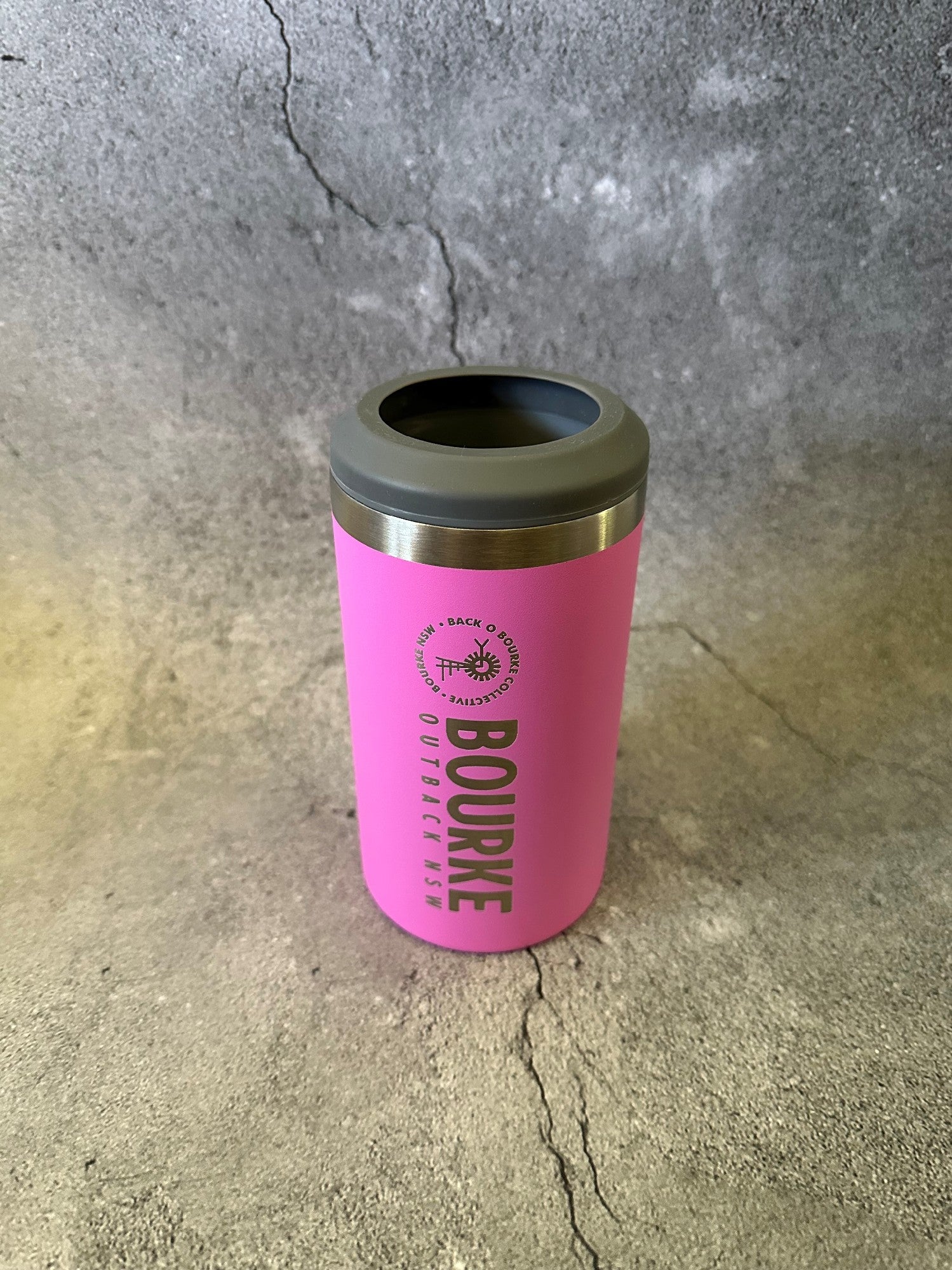 Bourke 3 In 1 Cooler Can/stubby Combo S/steel [clr:pink]