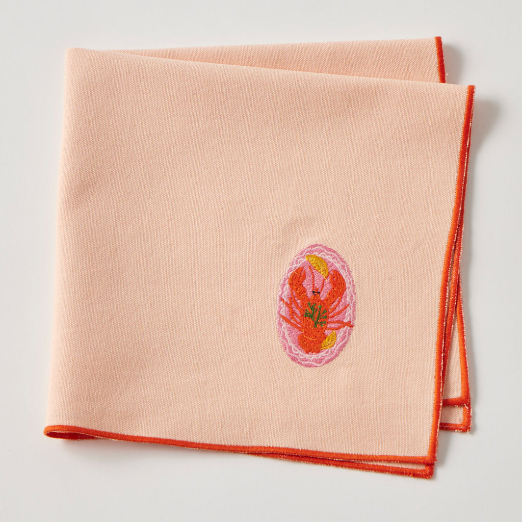 Pilbeam Living Mediterranea Embroidered Napkin Set Of 4