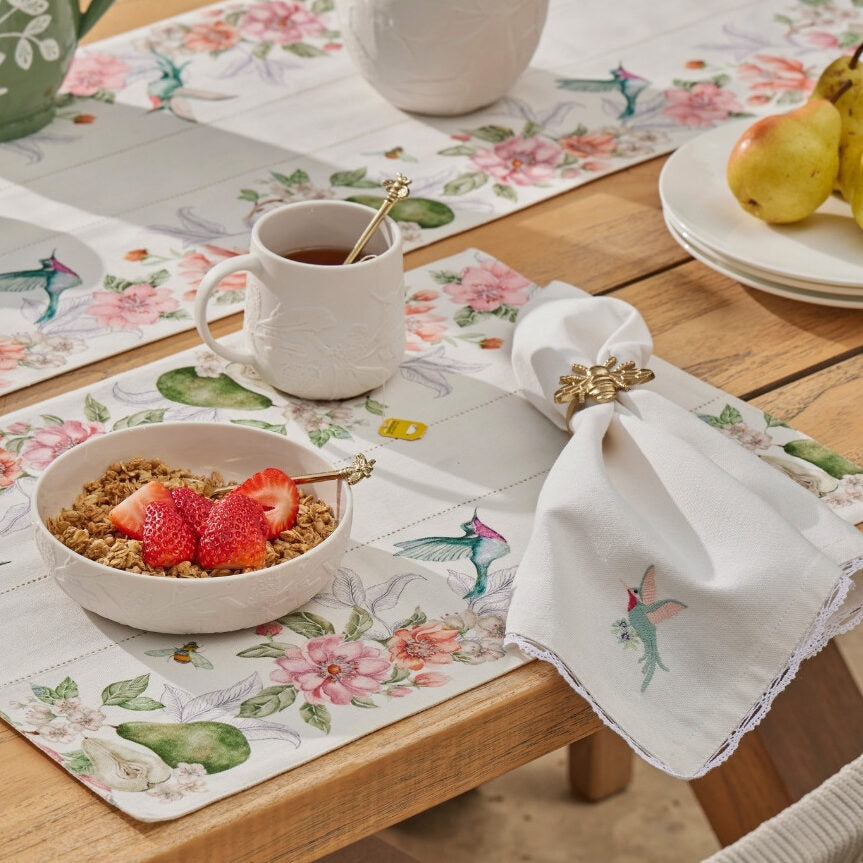 Pilbeam Living Anjou Embroidered Napkin Set Of 4
