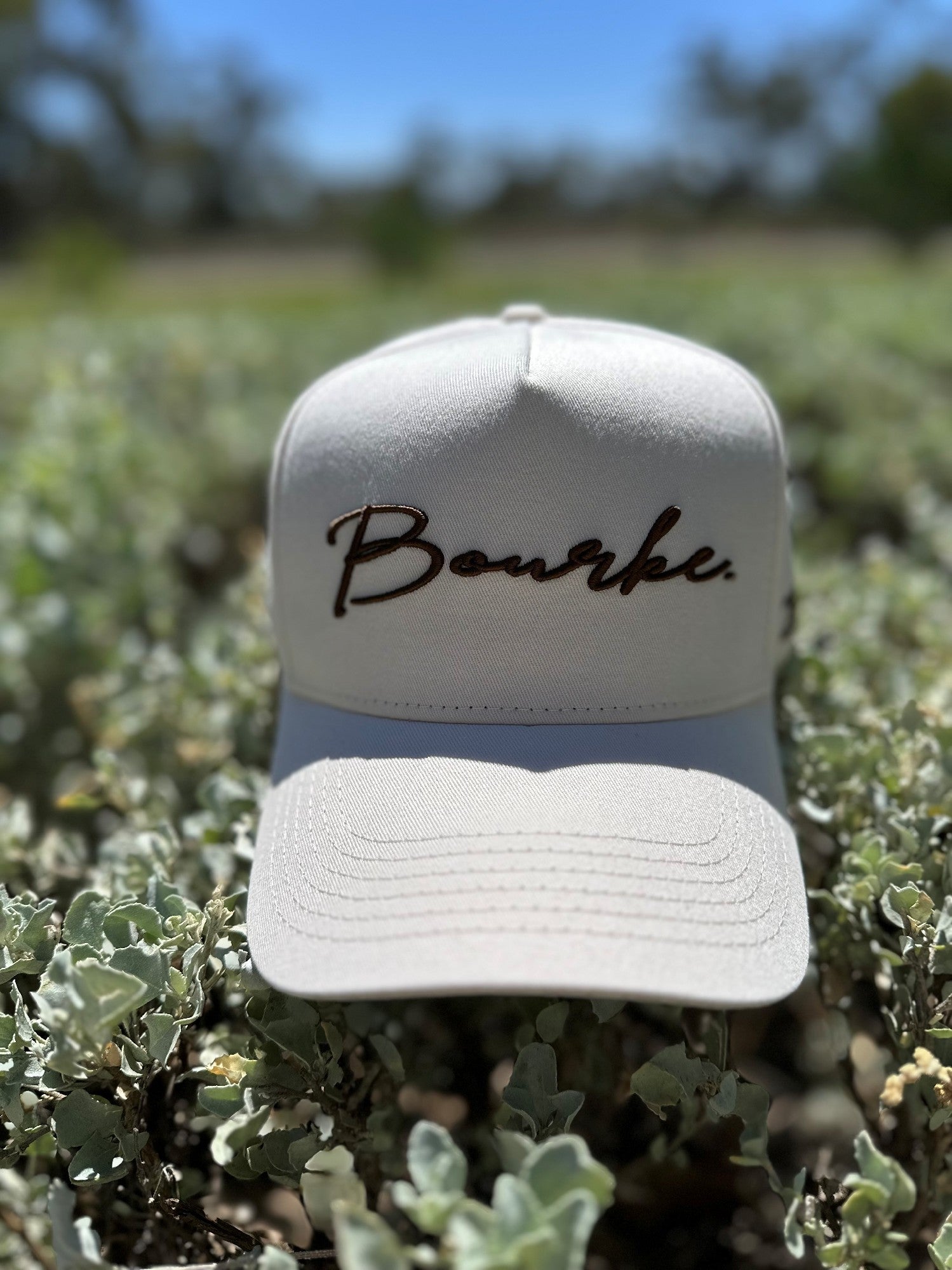 Bourke Cap - Cream & Brown
