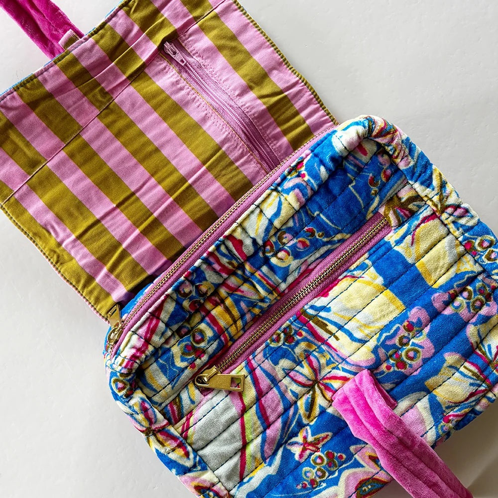 Loco Living Bloom Velvet Toiletry Cosi Bag