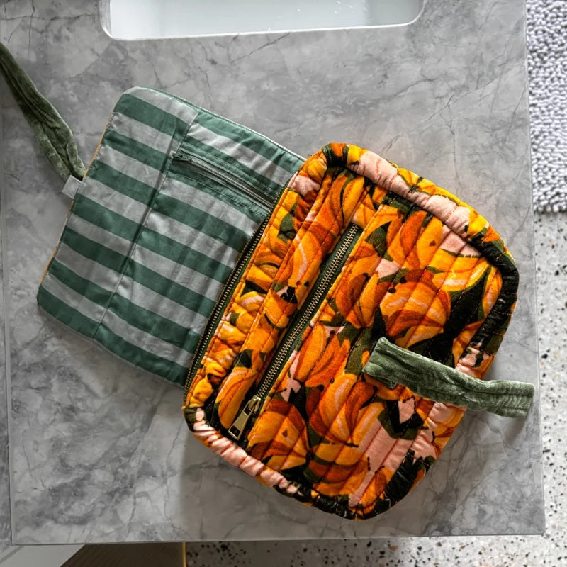 Loco Living Plantation Velvet Toiletry Cosi Bag