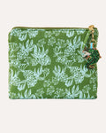 Loco Living Monstera Leaf Linen Cosmetic Body Bag