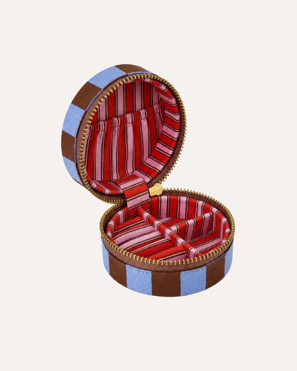 Loco Living Azure Check Mini Linen Jewellery Box