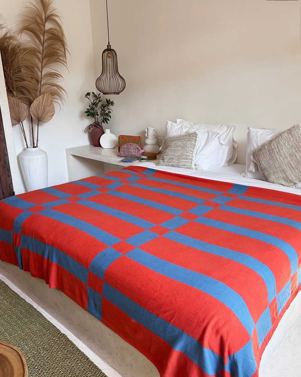 Loco Living Koi Geometric Knit Throw Blanket
