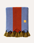 Loco Living Azure Stripe Tassel Throw Blanket