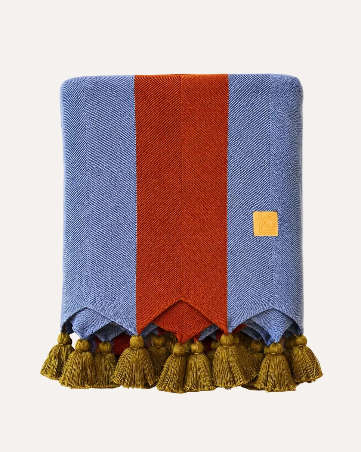 Loco Living Azure Stripe Tassel Throw Blanket