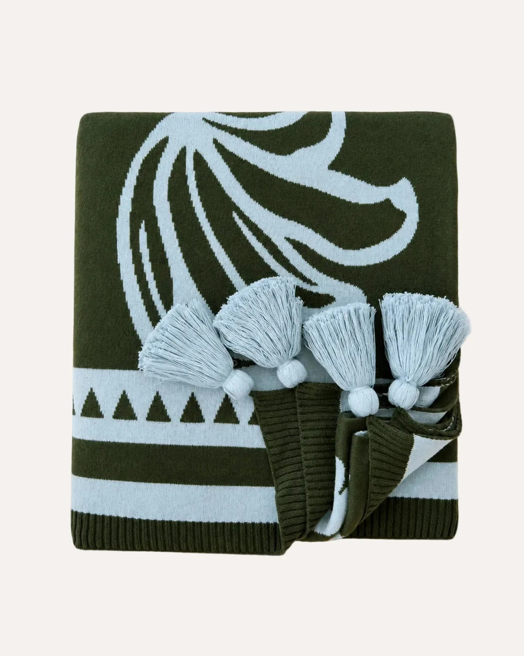 Loco Living Monstera Leaf Knit Throw Blanket