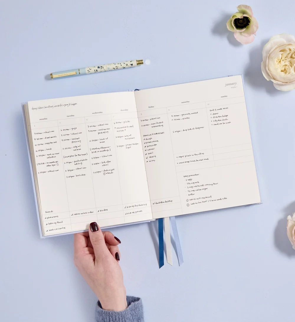 Emma Kate & Co 2027 Planner Signature - Vertical Weekly Forget Me Not
