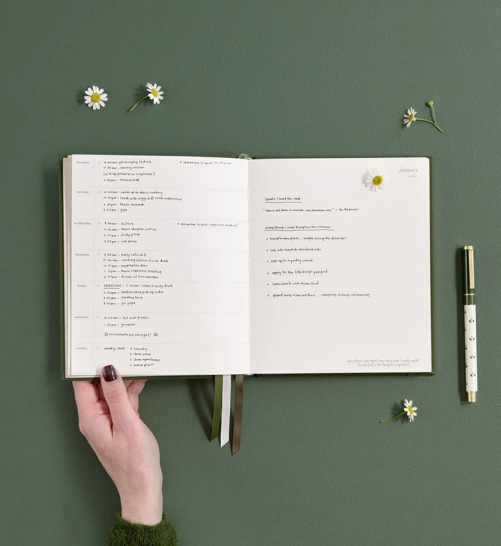 Emma Kate & Co 2027 Plannet Signature - Horizontal Weekly Clover