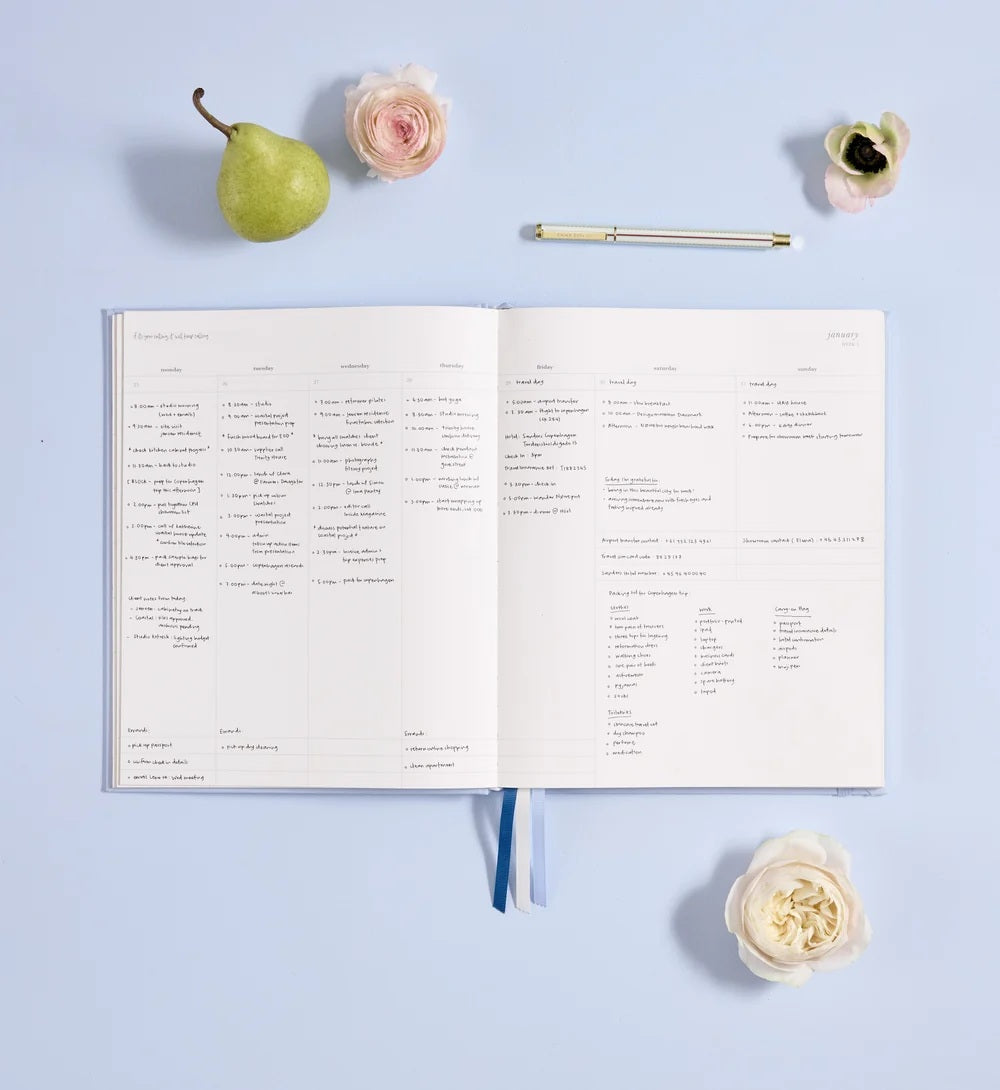Emma Kate & Co 2027 Planner Grande - Vertical Weekly Forget Me Not