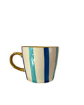 Carla Dinnage Hand Painted Blue Stripe Mug