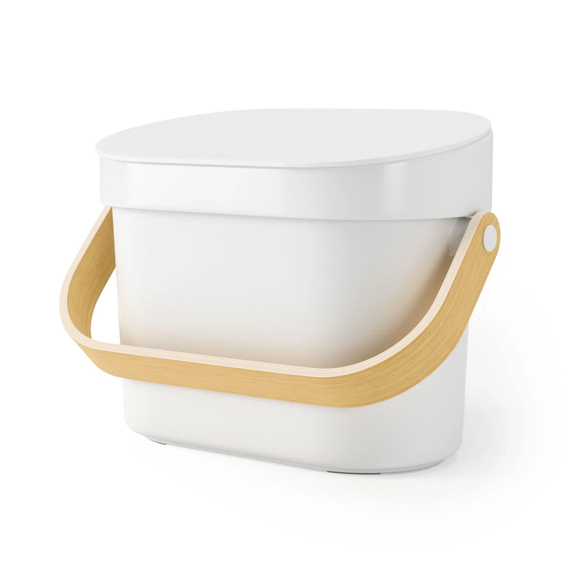 Umbra Bellwood Compost Bin White & Natural