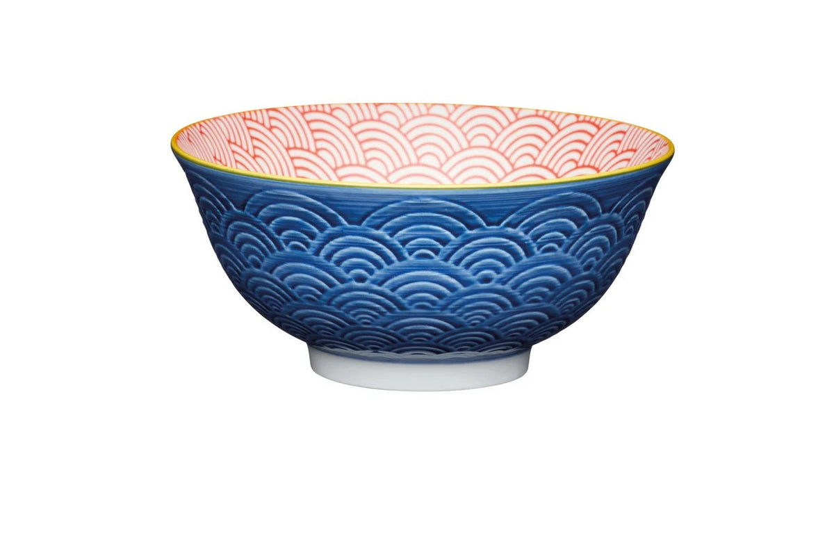 Mikasa Bowl 15.5cm Blue Red Arc