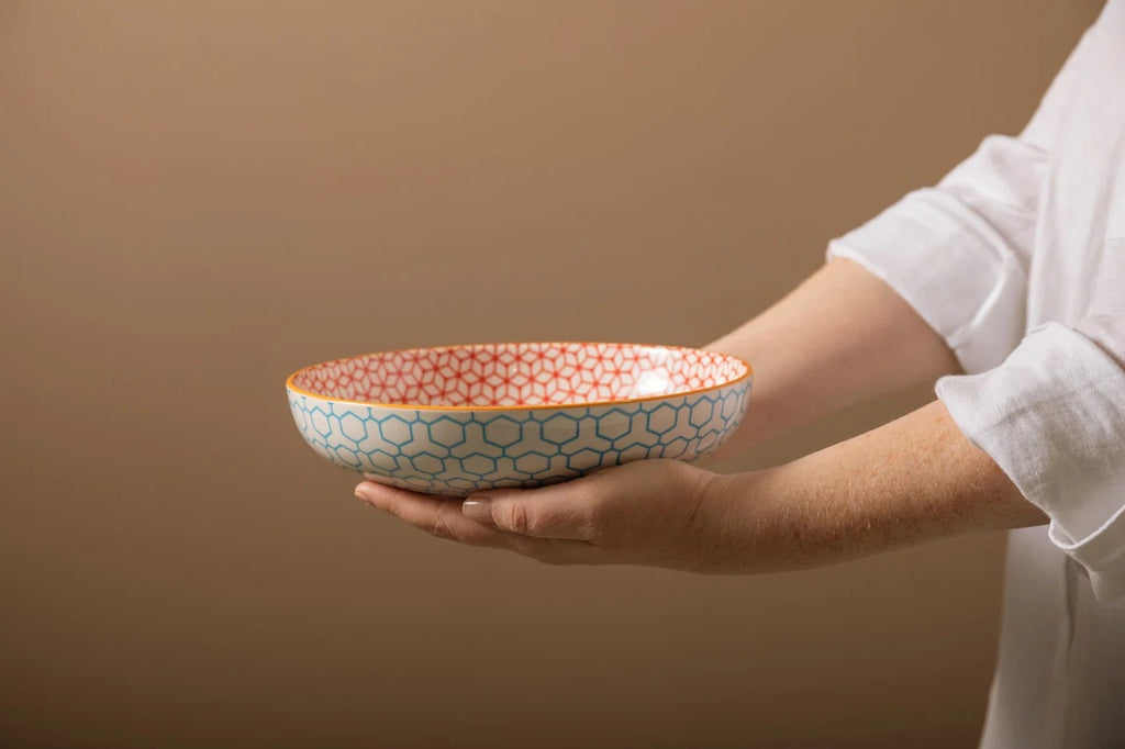 Mikasa Coupe Bowl 21cm Geometric Blue