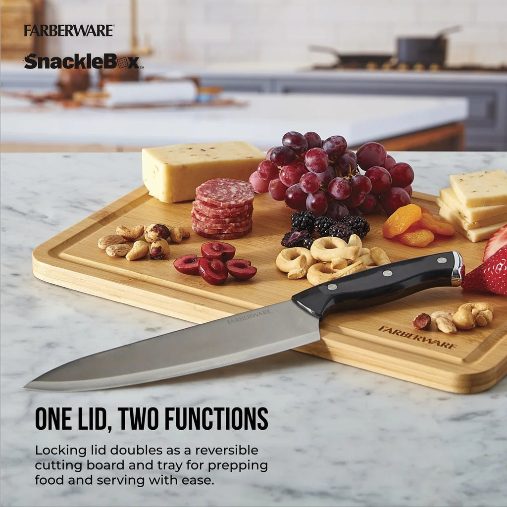 Farberware Snacklebox With Bamboo Board Sml