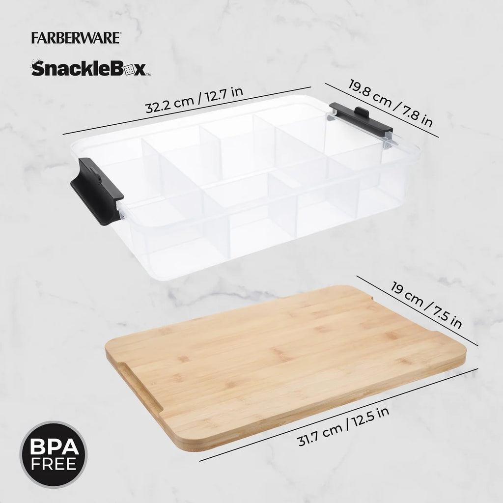Farberware Snacklebox With Bamboo Board Sml