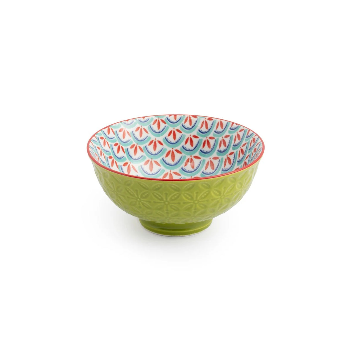 Mikasa Nibble Bowl 12cm Green Blue Geometric
