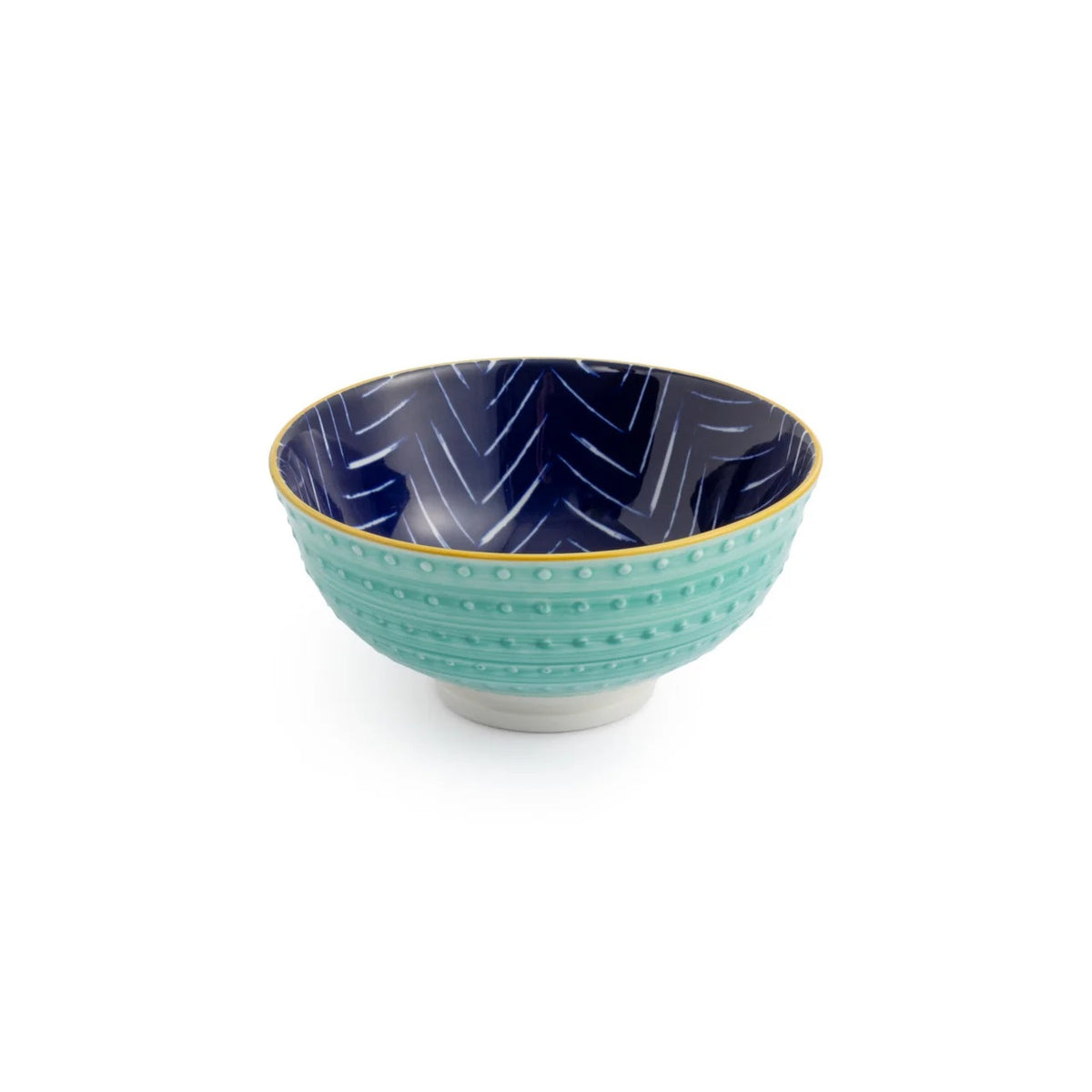 Mikasa Nibble Bowl 12cm Indigo Chevron