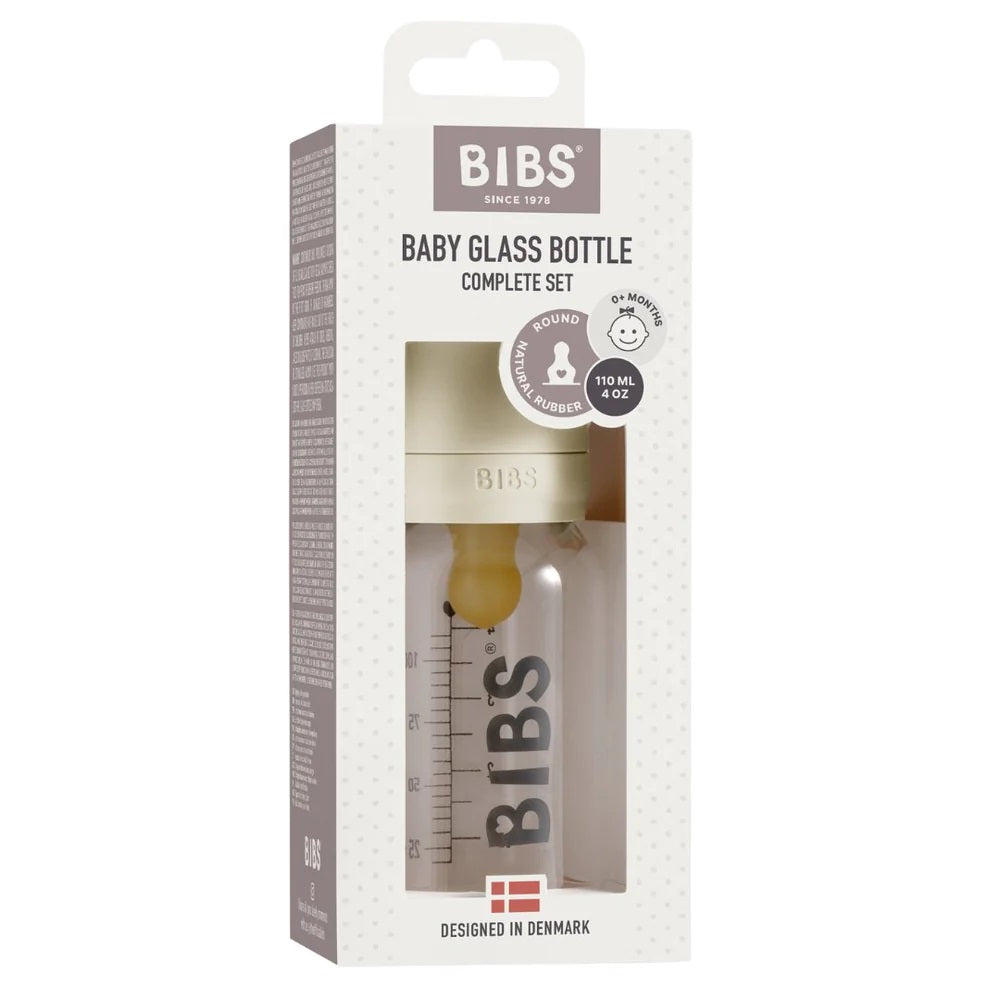 Bibs 110ml Glass Bottle Set - Ivory