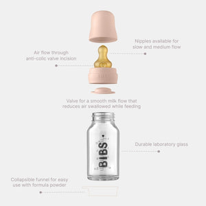 Bibs 110ml Glass Bottle Set - Ivory
