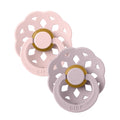 Bibs Boheme Dummies Twin Pack Size 1 - Blossom/dusky Lilac