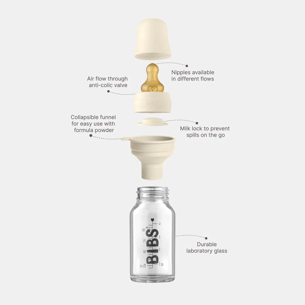 Bibs 100ml Glass Bottle Set - Dusky Lilac