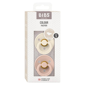 Bibs Colour Dummies Anatomical Size 1 - Ivory/blush