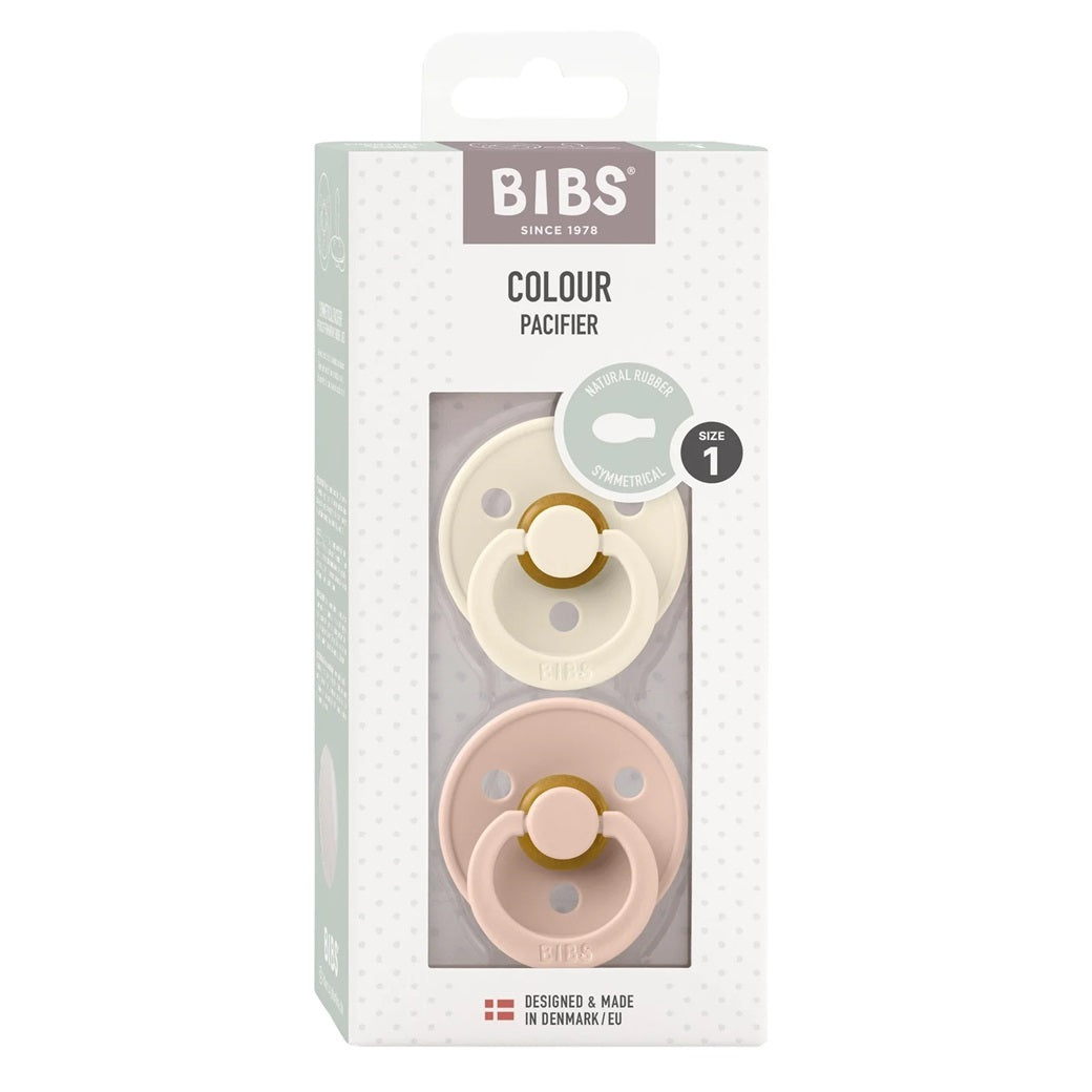 Bibs Colour Dummies Symmetrical Size 1 - Ivory/blush