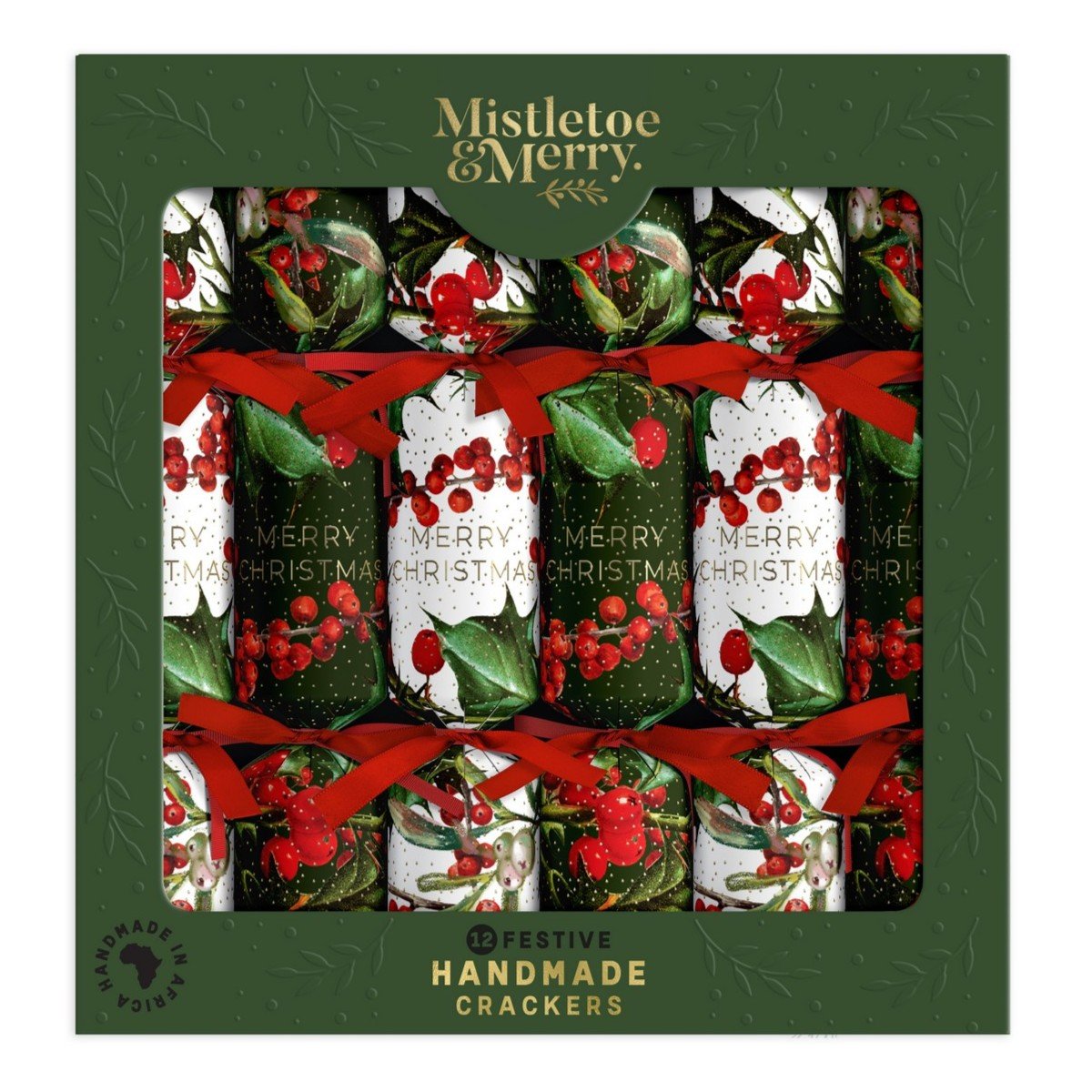 Mistletoe & Merry Festive Holly And Berry Sprigs Bon Bons